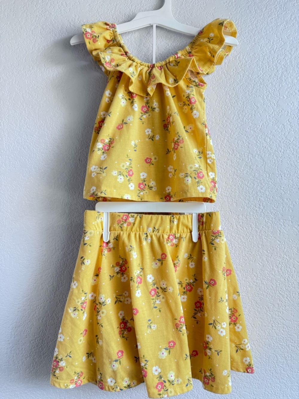 btween Yellow Floral Ruffle Tank & Skort Set. Size 6. - Picture 6 of 8